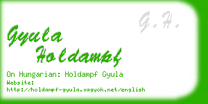 gyula holdampf business card
